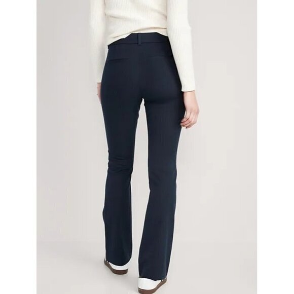 Old Navy High Rise Pixie Flare True Navy Pant 6 - Picture 2 of 5